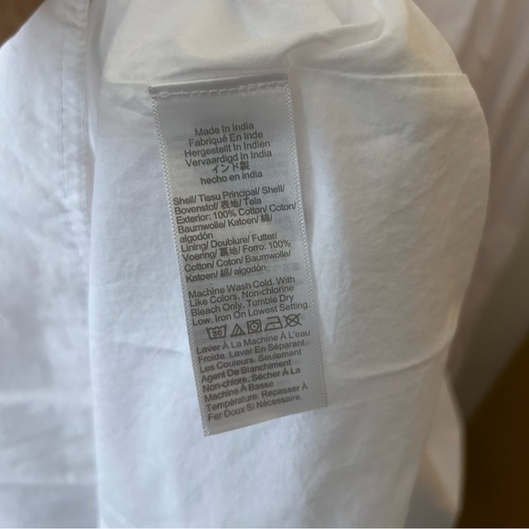 Madewell Seamed Poplin Maxi Dress Sundress 100% Cotton White $158 NWT‎ Size 12 - Picture 11 of 12